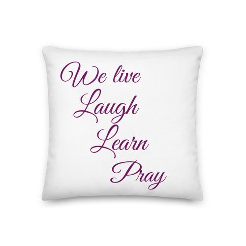 Live And Laugh - pillow, Skip The Distance, Inc, available in 3 different sizes